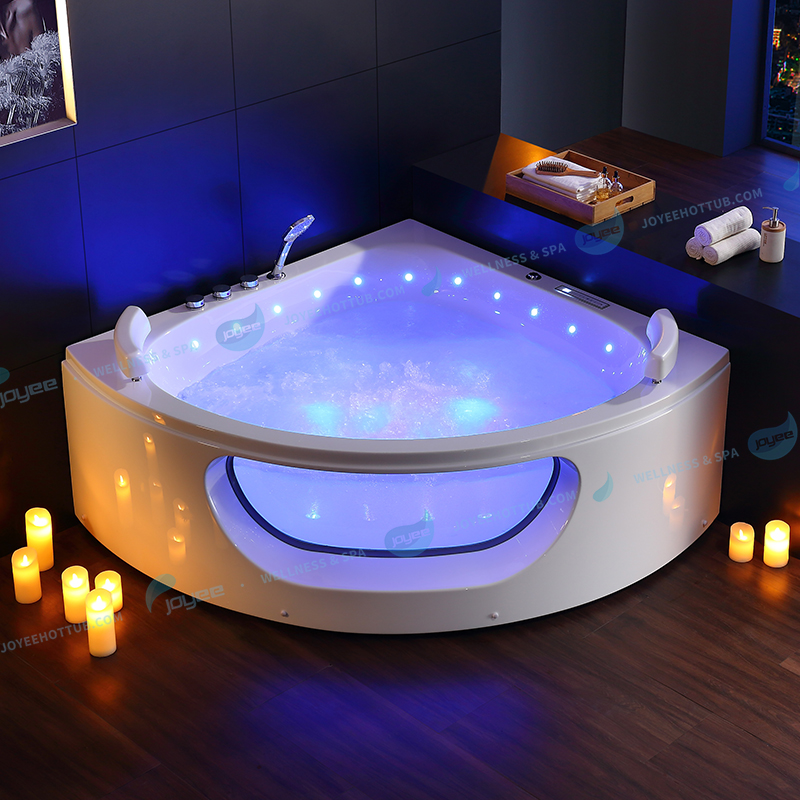 Jacuzzi With Wood Stove, Bathtub With Massages and LED Rgb Lighting,  Hottub, Wood Bathtub, Plunge Pool, Fiberglass Hot Tub 